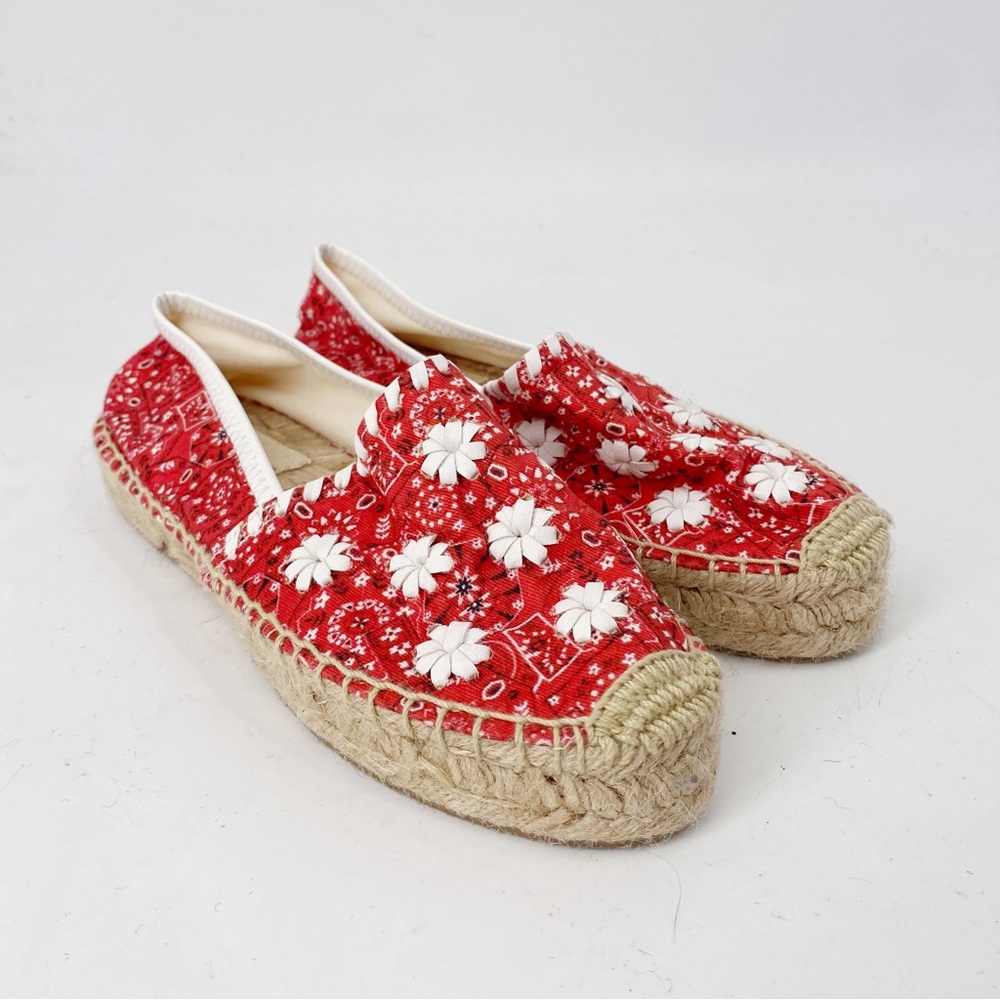 Jack Rogers Red and White Espadrilles 6.5 - Picture 3 of 8